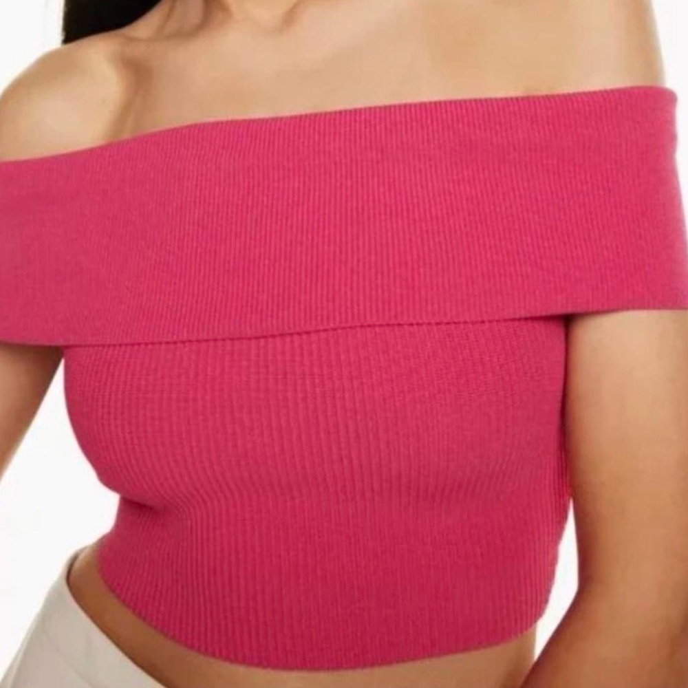 Aritzia Women's Pink Crop-top